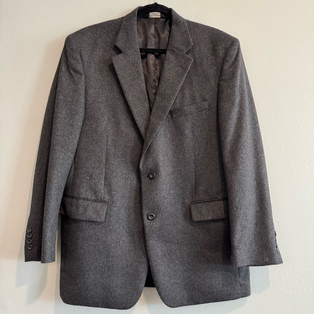 Jos. A. Bank Charcoal Gray 100% Cashmere Blazer Sports Jacket 44R